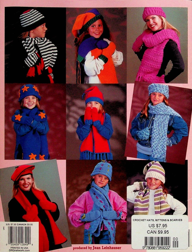 Hats Mittens & Scarves Crochet Patterns By American School Of Needlework - Image 4 of 4