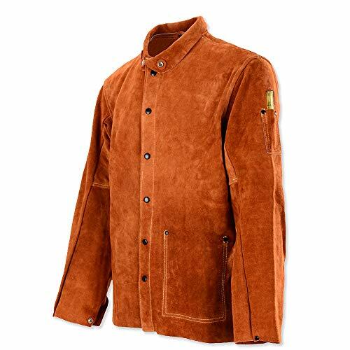Leather Welding Work Jacket by - Flame 