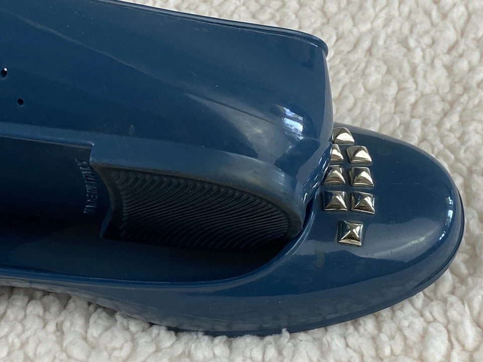 Furla Made in Italy Women Jelly Flats Teal Blue Size 40 (US 8.5) Fits Wide Width - Image 4 of 4