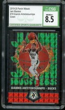 GIANNIS ANTETOKOUNMPO 2019 Panini Mosaic Jam Masters Green #19 CSG 8.5 NM/Mint+