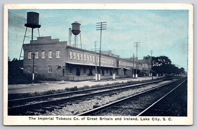 imperial tobacco company history Imperial Tobacco Co. Factory Train Tracks Lake City South Carolina SC c1920  PC