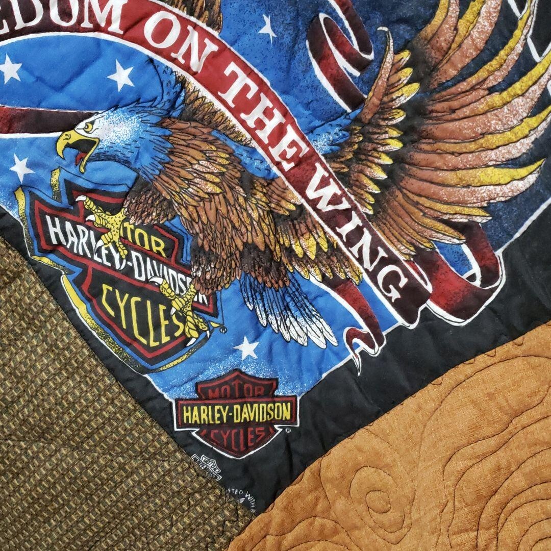 Harley Davidson Jacket Patchwork Quilting men Siz… - image 9