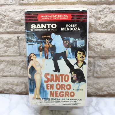 Santo En Oro VHS Clamshell Rossy Mendoza El Enmascardo de Plata