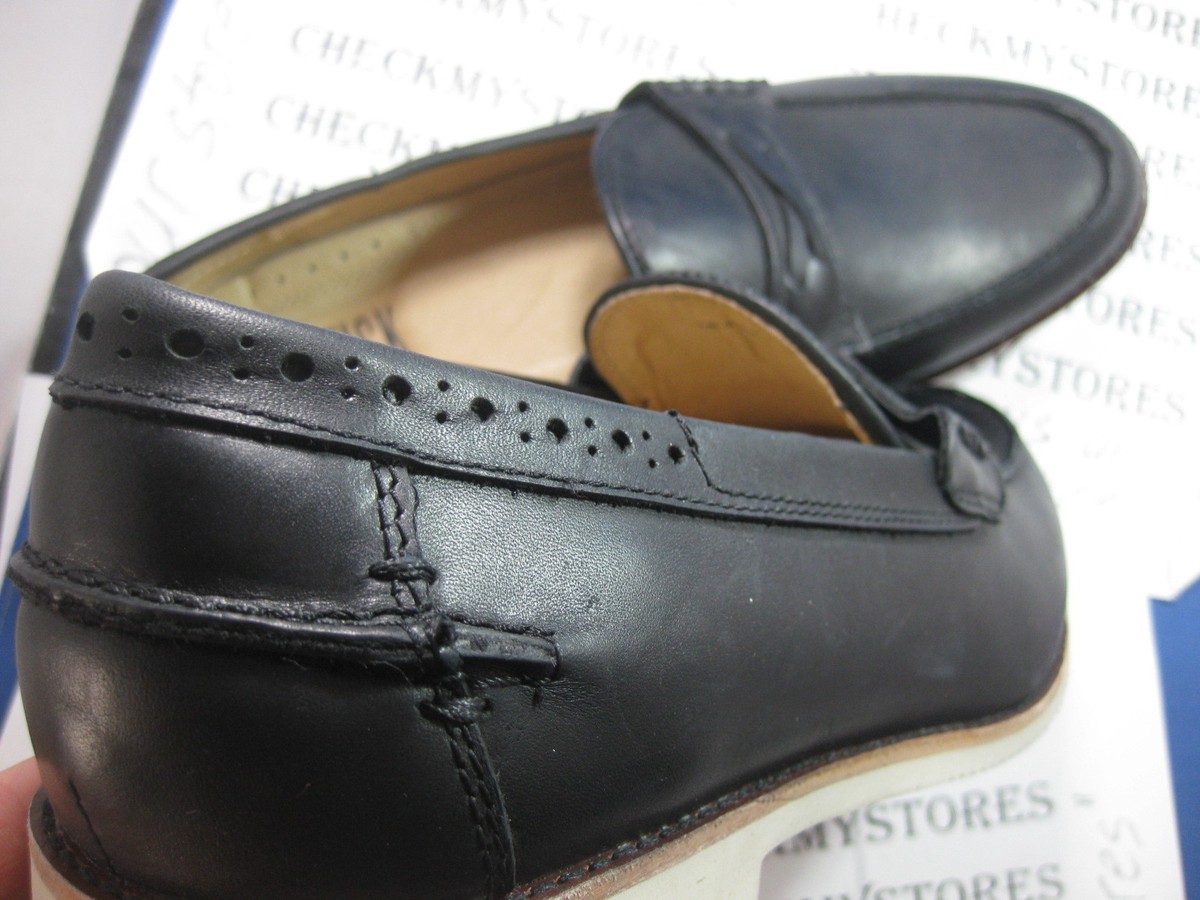 NIB J.D.Fisk Scully PREMIUM Mens Leather Loafers Shoes BLACK 