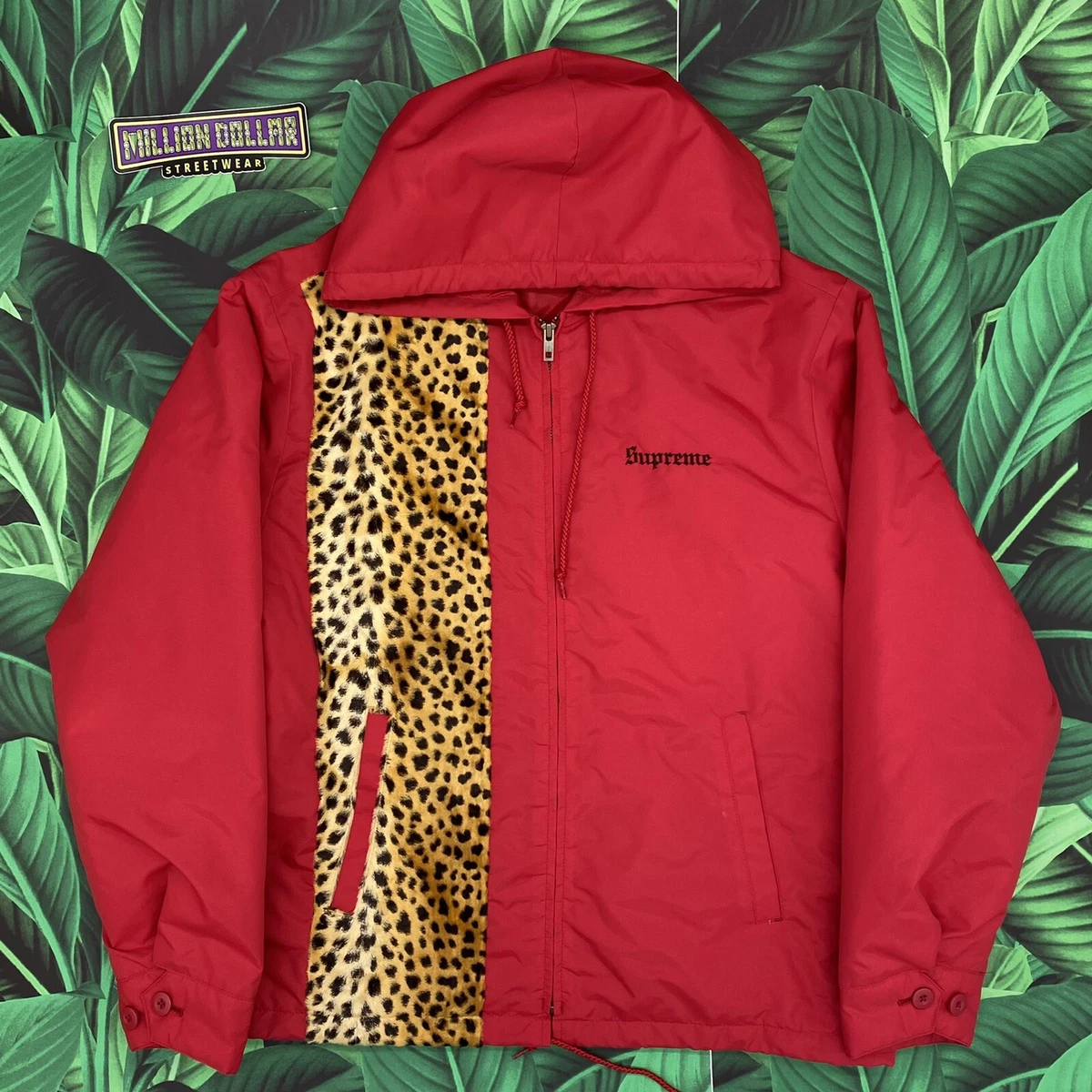 supreme cheetah hooded station jacket
