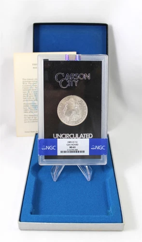 1885-CC Carson City Morgan Silver Dollar GSA Hoard NGC MS 63 w/Box & COA