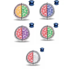 4" Round Trux Dual Revolution LEDs Flange mount  (Choose Style and Color)