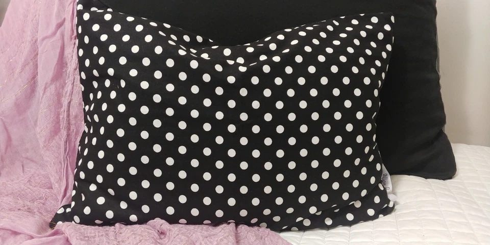 Almohada Almohada de Lunares Hecha a Mano Funda de Almohada, Lunares, 12" x 16", Decorativa  Foto 3 de 3