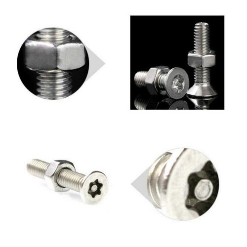 155 ASSORTITI KIT VITI ANTI VANDALISMO TESTA BOTTONE A2 PIN A 6 - Foto 3