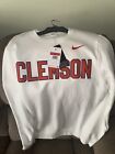 Clemson Tigers Champion White Nike Sweatshirt Crew Neck, Brand New. Mens Large!