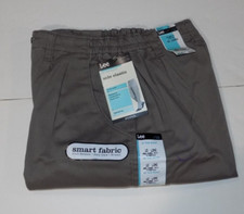 LEE PLEATED FRONT SIDE ELASTIC RELAXED FIT PANTS MISSES SZ 10 LONG - OLIVE - NWT