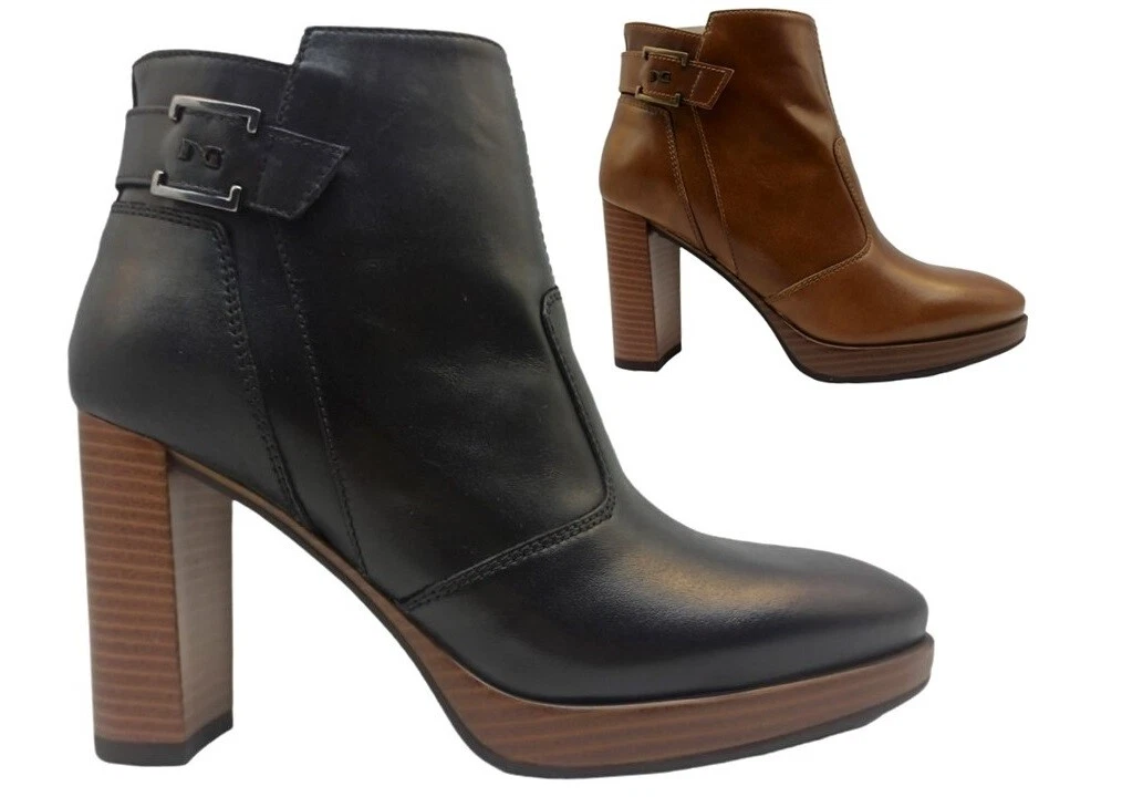 Bottines Gros Talon De Femme Nero Giardini I205030D Confortable