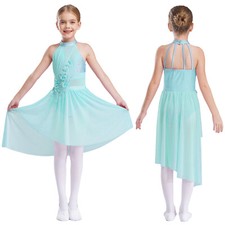 Kids Girls Skirt Chiffon Dancewear Performance Dress Delicate Costume Roller