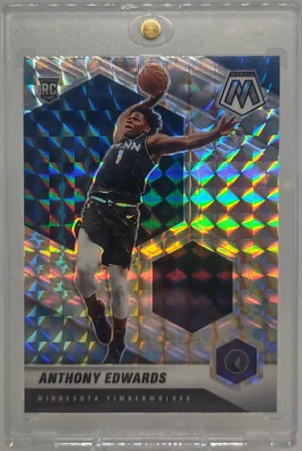 2020-21 Panini Mosaic Anthony Edwards Rookie Silver Mosaic Timberwolves #201 RC