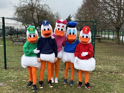Maskotte 5 Set Donald Duck, Daisy, Huey, Dewey, and Louie