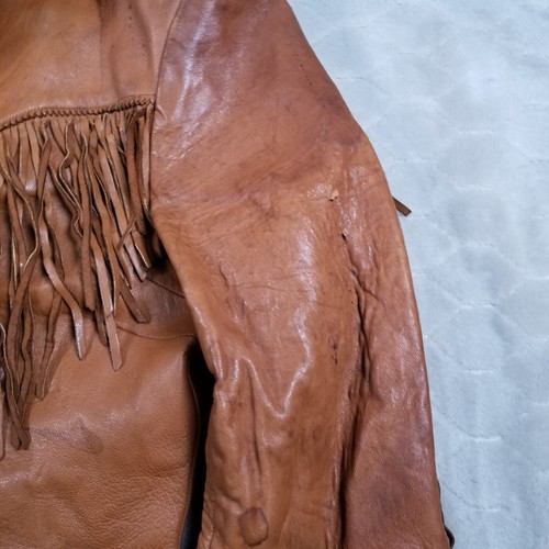 Chaqueta De Colección Para Mujer Cuero Flecos Años 70 Desierto Suedes Taylors of California Talla M - Imagen 5 de 18