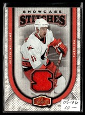 2006-07 Flair Showcase Stitches Justin Williams Carolina Hurricanes #SS-JW