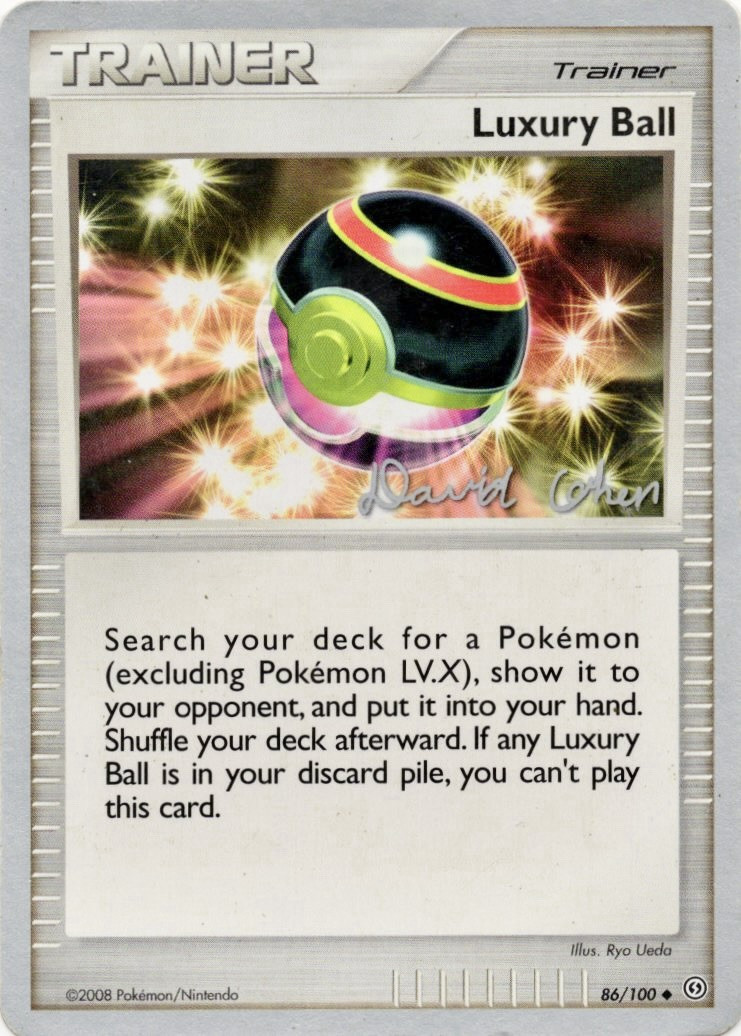 LUXURY BALL 86/100 - NON-HOLO - Pokemon Card - 2009 World Championships - NM/LP
