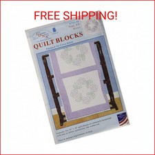 Jack Dempsey Stamped White Quilt Blocks 18"X18" 6/Pkg-XX Roses