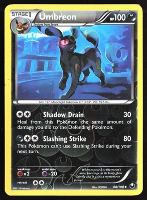 Pokemon Umbreon (60) 60/108 Dark Explorers Reverse Holo Uncommon MP
