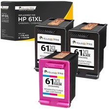 3PK 61XL 61 Fits HP 61XL Black Ink Cartridge HP 61XL Color 1000 1010 1050
