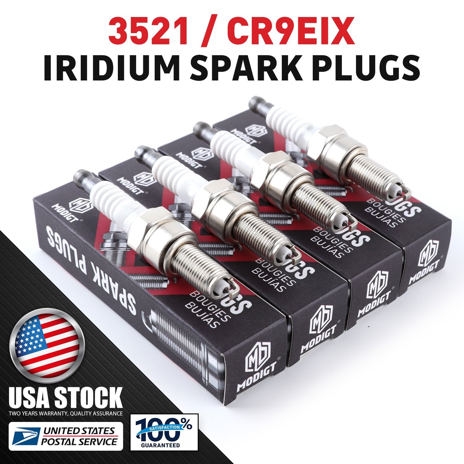4pcs Iridium IX Spark Plugs For Honda Husaberg Kawasaki Suzuki Yamaha CR9EIX