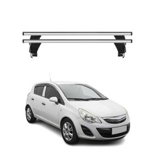 Menabo Dachträger Grundtäger für Opel Corsa D 2010-2014 FL 50kg Alu Silber 2tlg
