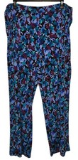Susan Graver Multicolor Stretchy Pull On Pants Size 2X Tall A677200 Pockets