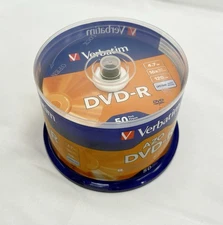 Verbatim DVD-R AZO Discs 4.7GB 16X Recordable Disc 50 Pack Spindle New Sealed