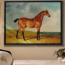 Vintage Horse Canvas Print Oil Painting Animal Wall Art Farmhouse Decor Artwork