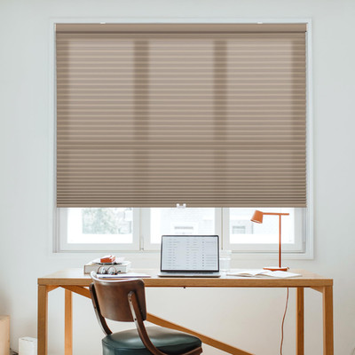 Dez Furnishings Cordless 1.5 Light Filtering Cellular Shade 22 W X 64 H Latte