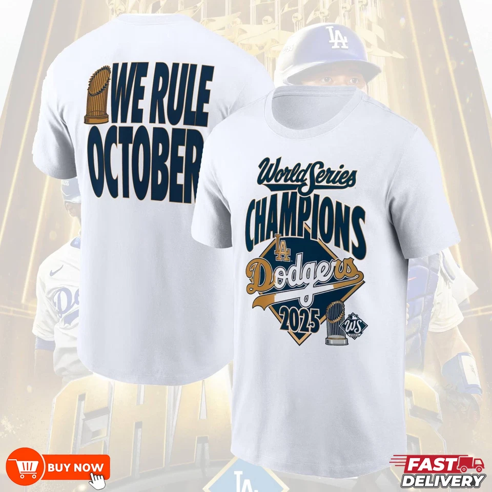 Los Angeles Dodgers World Series Champions Back To Back TShirt - Multicolors - Image 3 of 4