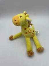 Mattel Design Ware Amscan Yellow Giraffe Plush 10" 2016 Baby Toy Lovey Brown