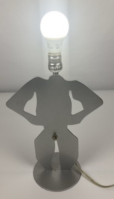 Postmodernist Memphis Pop-Art 1980 Stainless Steel Lamp Adult Themed Man Shape