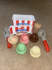 Melissa Doug Homestyle Stack Serve Ice Cream Set Magnetic Wood Full Set