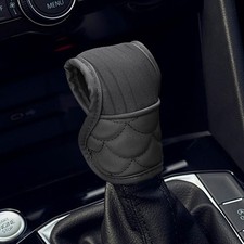 Leather Gear Shift Knob Cover Breathable Protector Sleeve For Ma Color Black