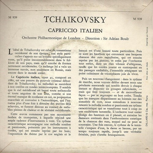 Capriccio Italien (Op. 45) | Pyotr Ilyich Tchaikovsky | Bon état - Picture 2 of 4