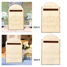 Wedding Card Box, Letterbox, Wedding Decoration, Wooden, Unpainted,