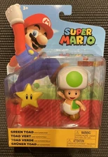 Super Mario Green Toad with Super Star 4” Figure Jakks Pacific World Of Nintendo