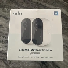 Arlo - Essential 2-Camera Outdoor Wireless 2K Security Camera (2nd Generation)