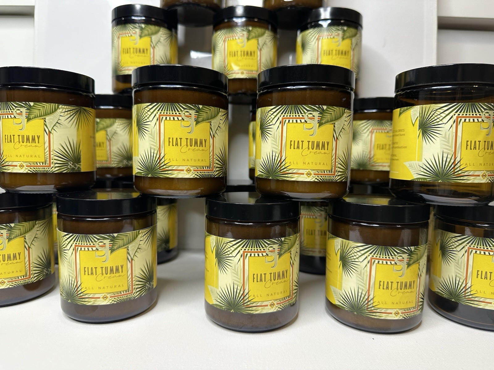 Flat Tummy Cream, an all-natural body cream that claims to help firm and tight