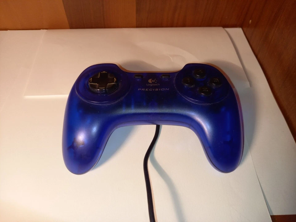 vecchio controller joystick LOGITECH PRECISION per PC con cavo USB da gioco di - Imagen 2 de 2