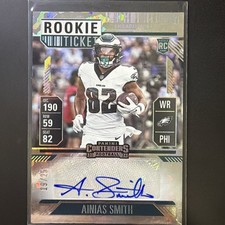 2024 Panini Contenders Ainias Smith #191 Rookie Ticket Auto Cracked Ice /25 RC