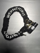 Heavy Duty Chain Lock, with U-Lock, Chain: 80cm Length x 12mm, Non-Corrosive