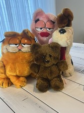 VTG 80s Lot of 4 Garfield, Arlene, Odie, Pooky Plush Dakin