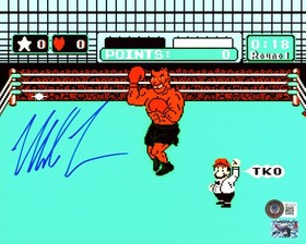 Mike Tyson Signed Framed 8x10 Photo Nintendo Punch-Out!! NES Controller Beckett