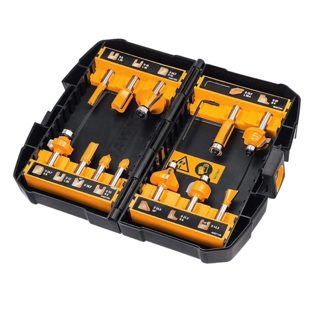 Set Frese Legno DeWALT DT90016-QZ 12 Pezzi 8mm - Qualità Cantiere