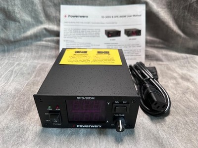 Powerwerx SPS-30DM 30A 5-16V Variable DC Switching Power Supply w/Digital Meter