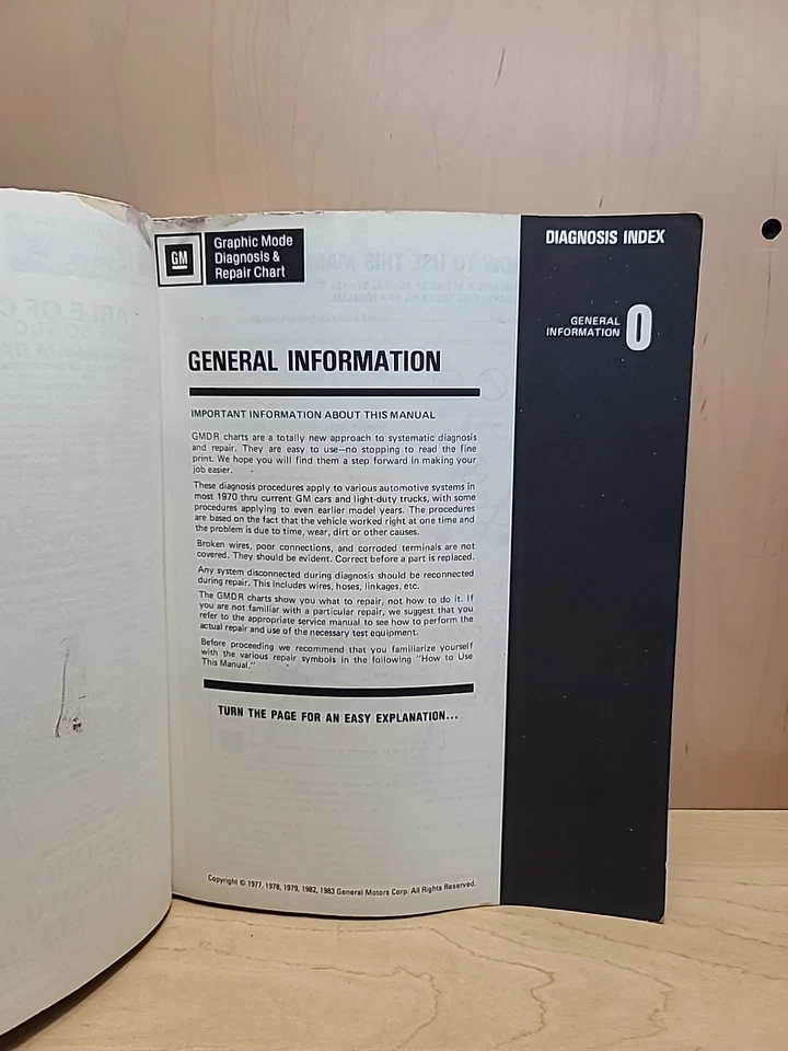 1970-1983 CHILTONS GM MANUAL DE DIAGNÓSTICO CHEVY OLDS CADILLAC BUICK ILUSTRACIÓN DE SERVICIO Foto 3 de 4