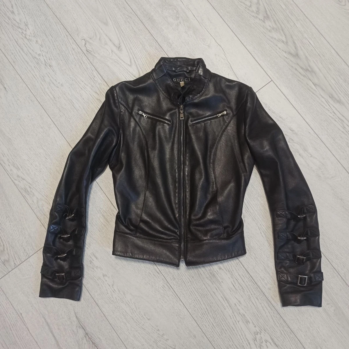 Gucci Leather Outer Shell Black Coats, Jackets & Vests for Women